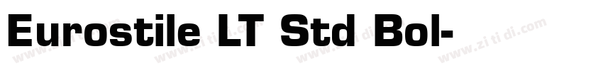 Eurostile LT Std Bol字体转换